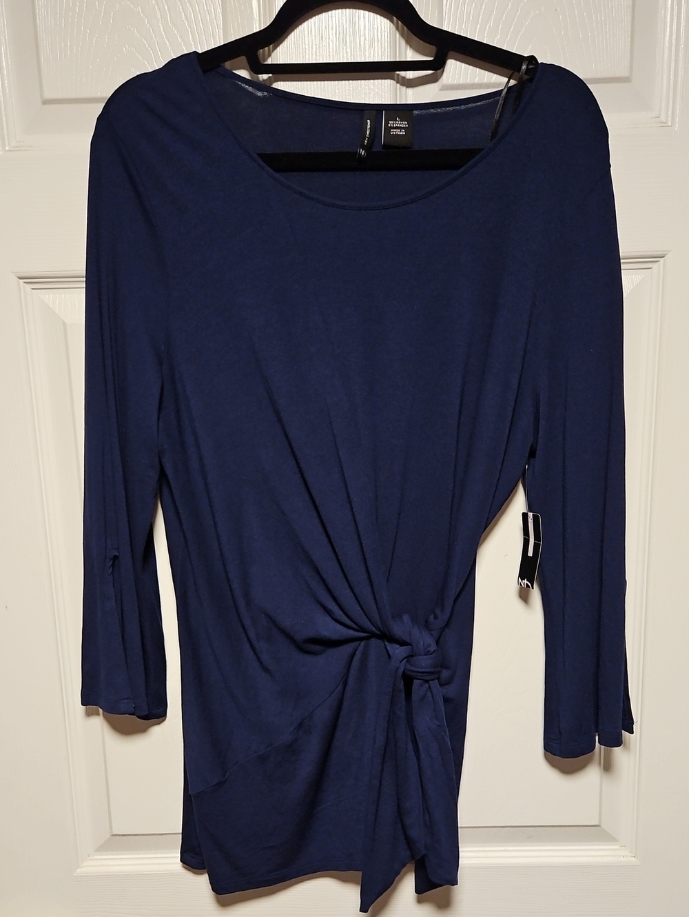 New Directions Tie-Front Long Sleeve Top